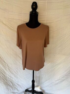 Old Navy Flutter Sleeve Crewneck Top - Brown